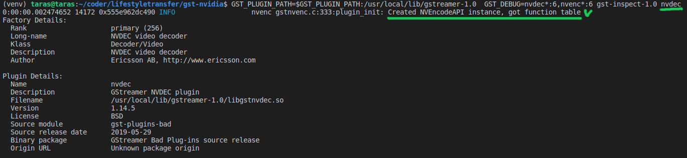 Nvenc function not implemented. Отдельный кодек NVENC.